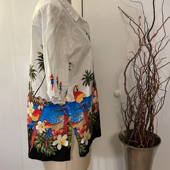 Pacific Legend Hawaiian Shirt Womens Short Sleeve Floral Made In Hawaii - Picture 5 of 7